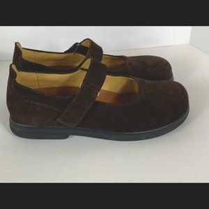 Birkenstock Brown Suede Mary Janes Size EU 39